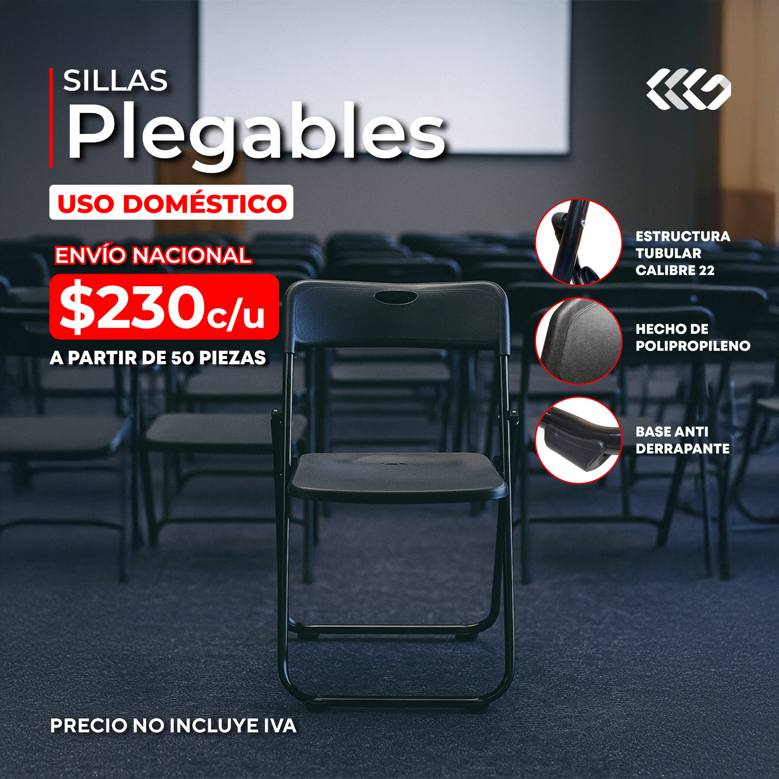 Sillas plegables con envío