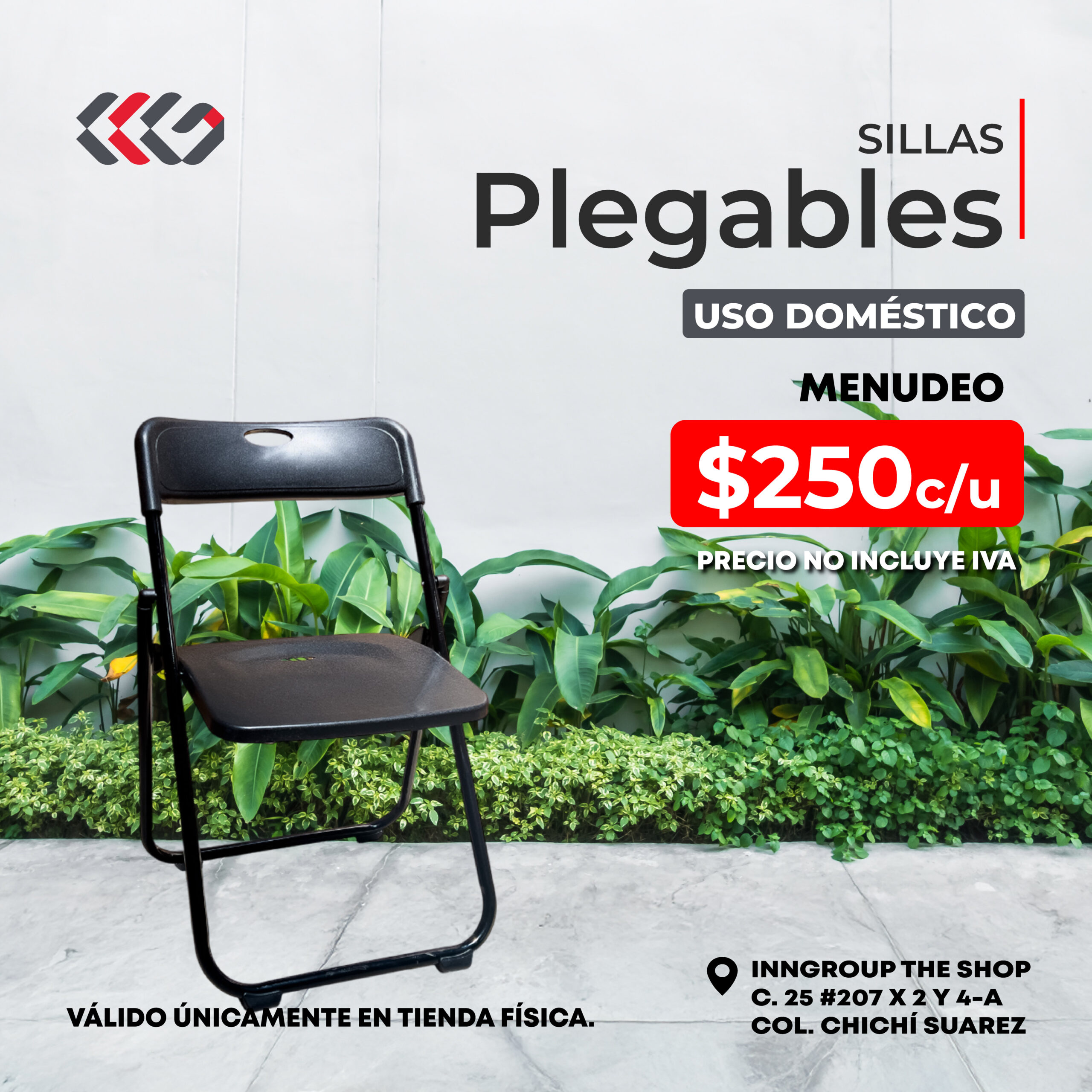Sillas plegables negras
