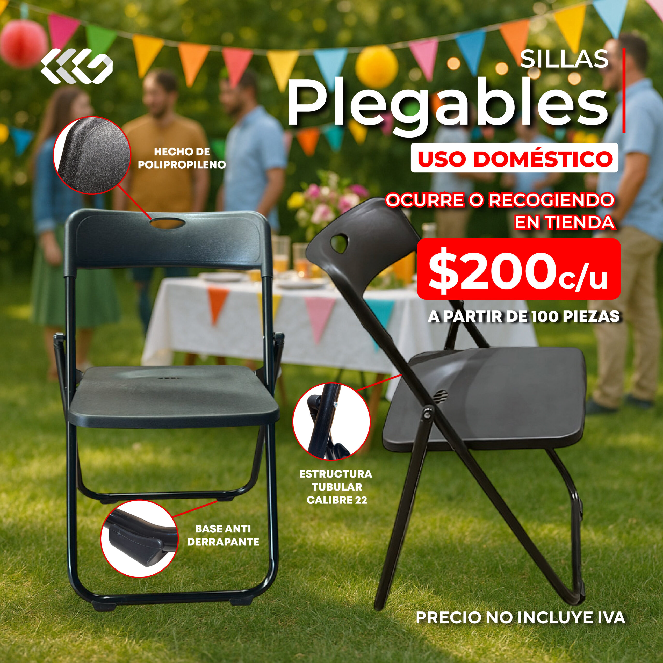 Sillas plegables mayoreo