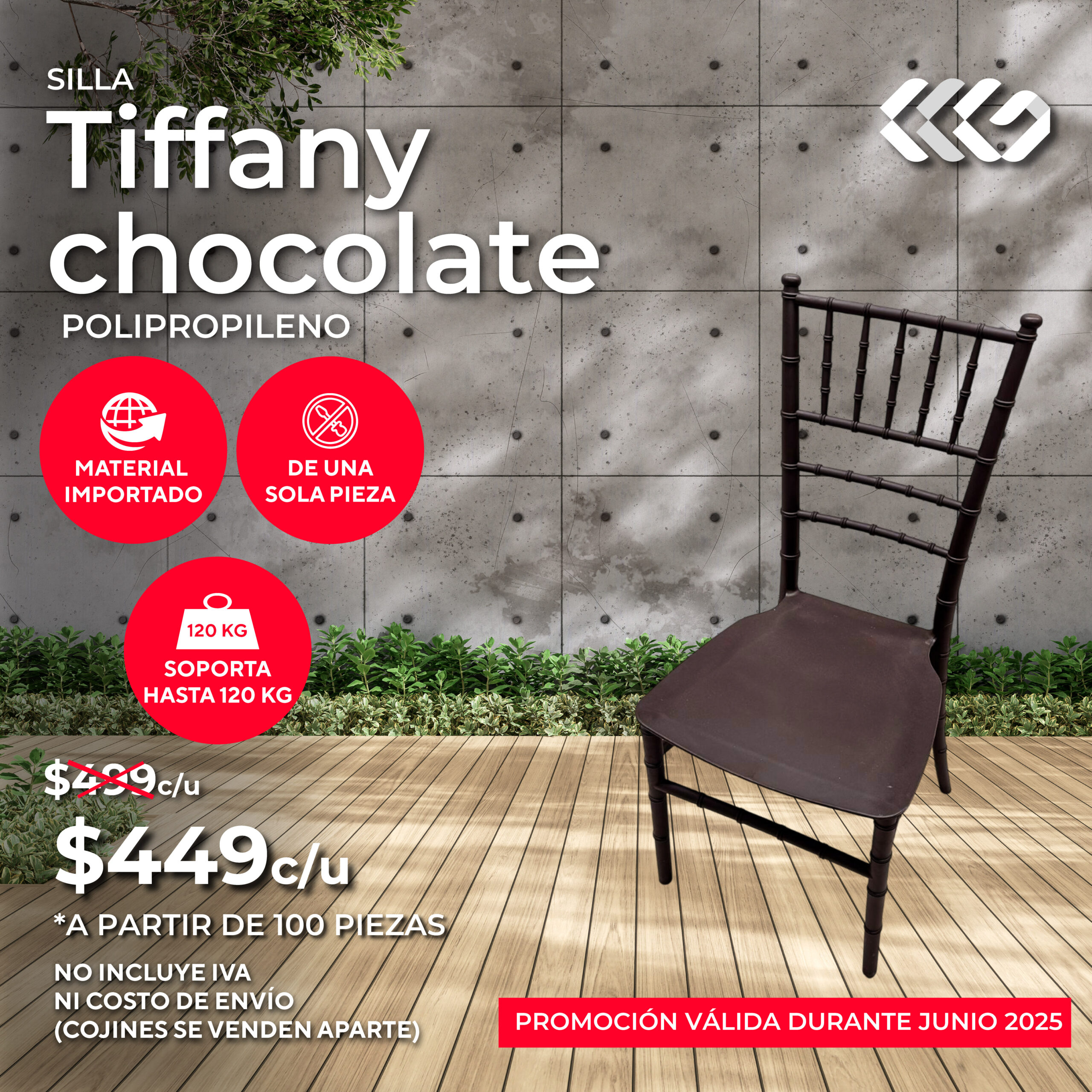 Silla Tiffany Chocolate