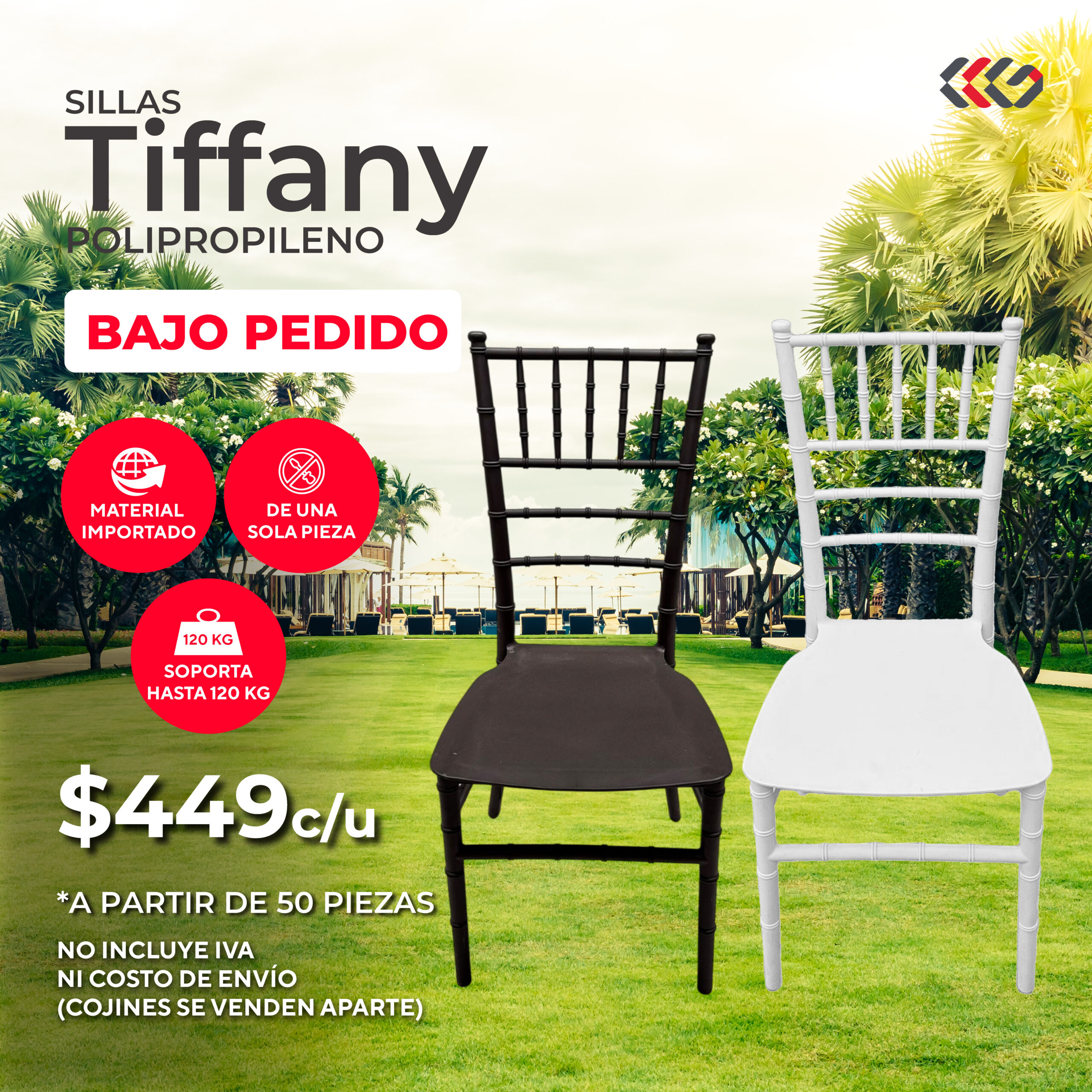 Silla tiffany blanco y chocolate
