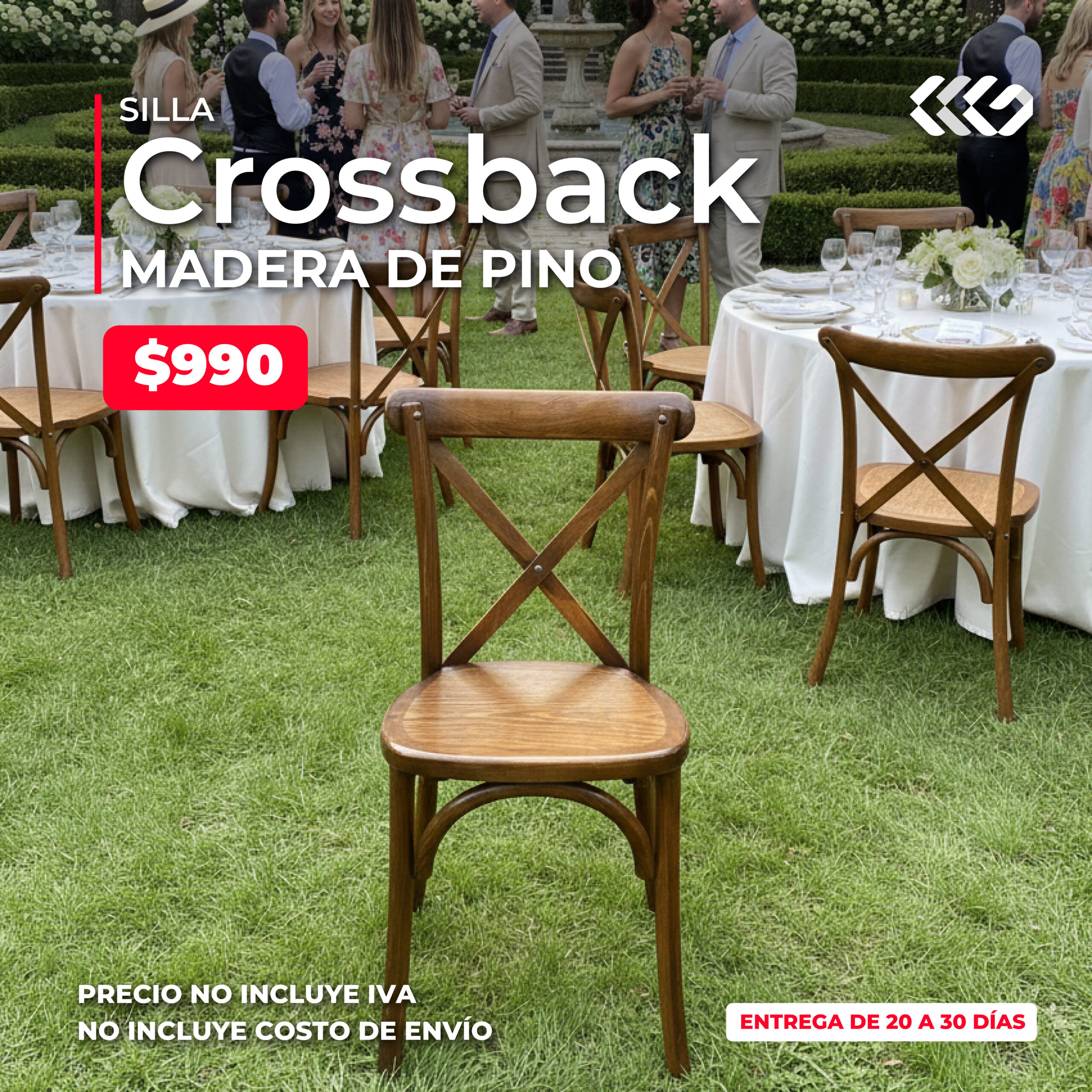 CROSSBACK MADERA DE PINO