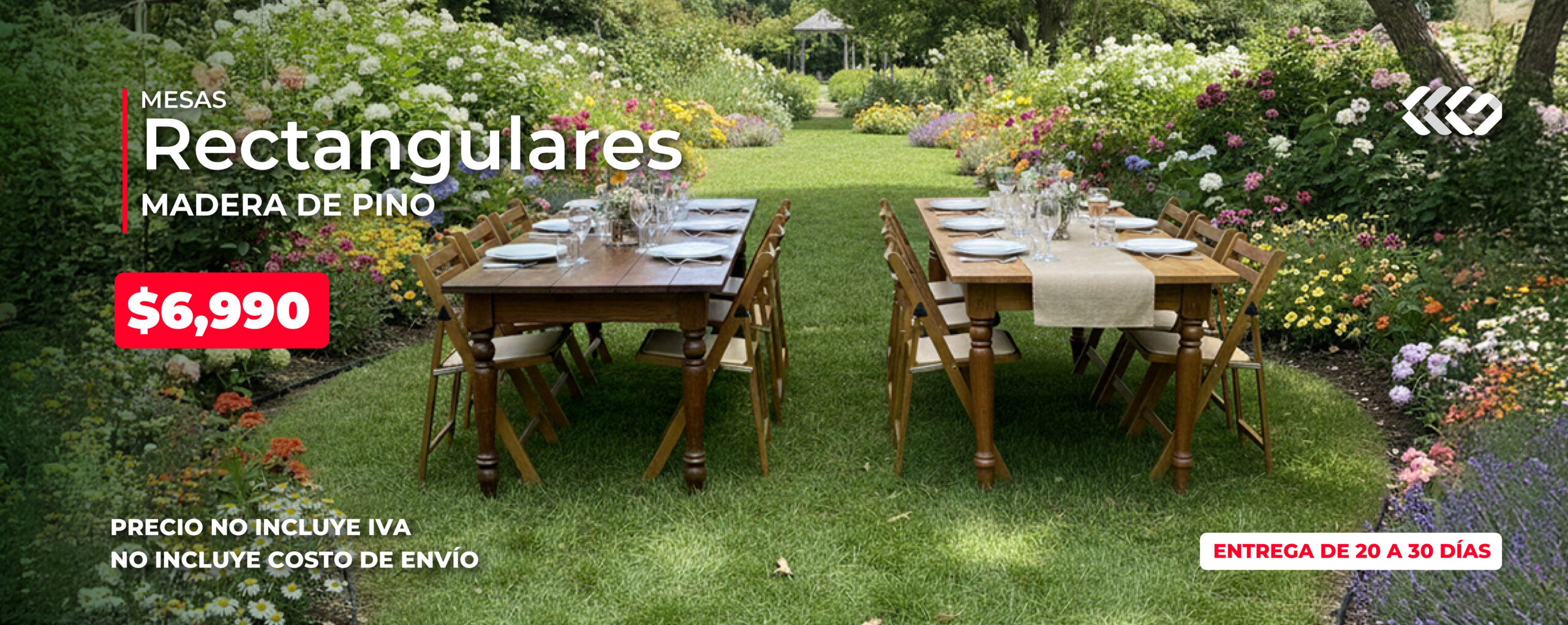 MESA RECTANGULAR MADERA DE PINO