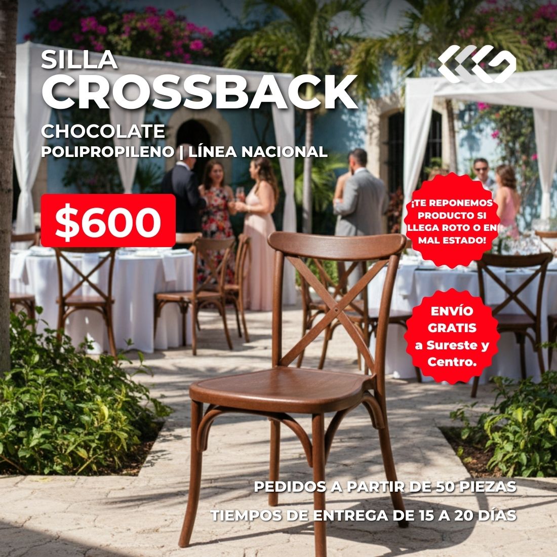 SILLA CROSSBACK POLIPROPILENO NACIONALES